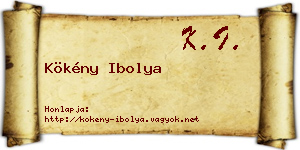 Kökény Ibolya névjegykártya