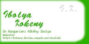 ibolya kokeny business card